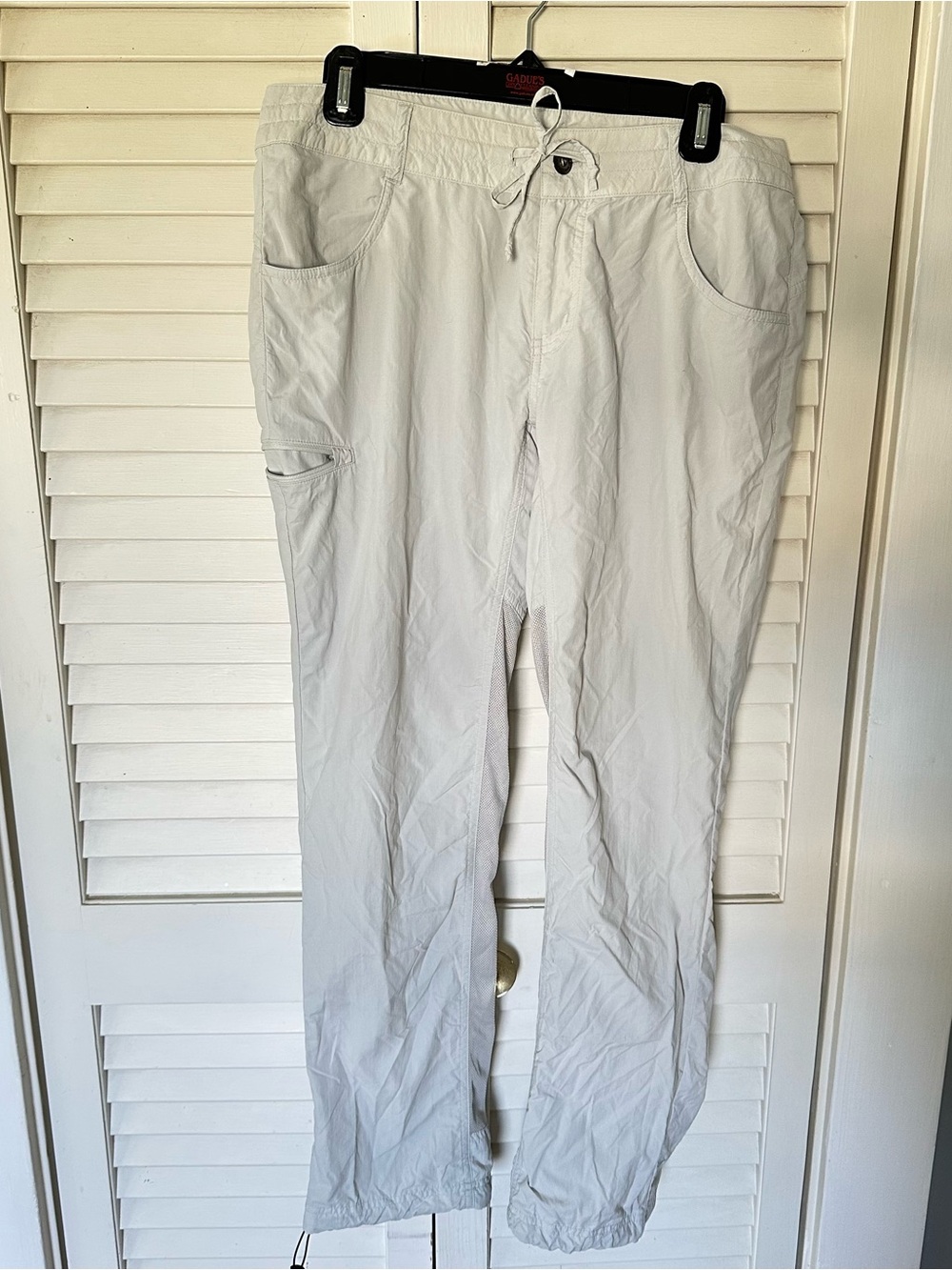 Exofficio Light Gray Women's Cargo Travel Pants with Drawstring